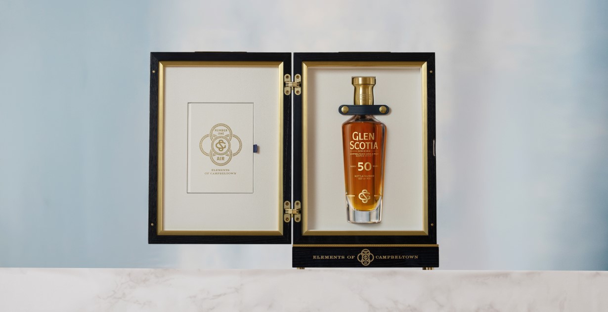 Glen Scotia Elements of Campbeltown Collection Release Number One Air Decanter and Cabinet Open Copy | DangTau Whisky